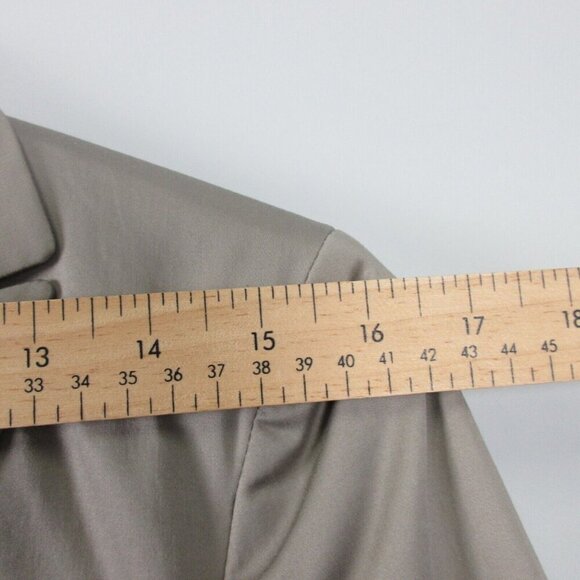 Club Monaco Women's Blazer 2 Gray One Button Cotton Blend Office Suit Career 444 - Picture 7 of 11